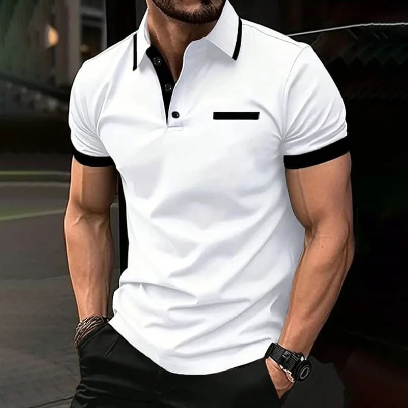 Pánské polo tričko s límečkem a krátkým rukávem - elegantní business casual top