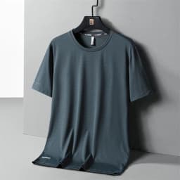 Pánská trička z ledového hedvábí plus size 8XL prodyšná sportovní tee tops běhání - náhled 6