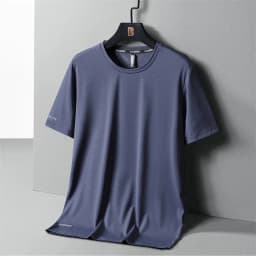 Pánská trička z ledového hedvábí plus size 8XL prodyšná sportovní tee tops běhání - náhled 7