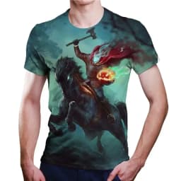 Pánské 3D tričko heavy metal rock oversized casual street hip hop letní krátký rukáv - náhled 3