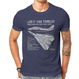 Pánské tričko F-14 Tomcat letadlo US Navy Top Gun oversize bavlna krátký rukáv - náhled 4