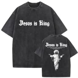 Vintage tričko s nápisem Jesus Forgive Them oversized unisex gothic streetwear top - náhled 3