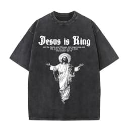 Vintage tričko s nápisem Jesus Forgive Them oversized unisex gothic streetwear top - náhled 4