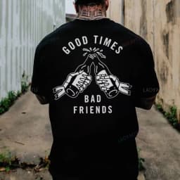 Pánské bavlněné tričko s lebkou motorkář pivo gothic punk rock letní oblečení - náhled 4