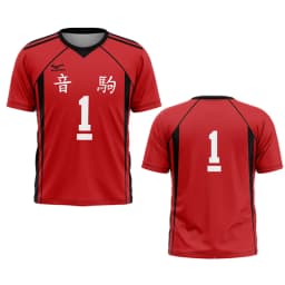 Anime Haikyuu Nekoma dres Kuroo Tetsurou Kozume Kenma cosplay tričko oversized unisex - náhled 3