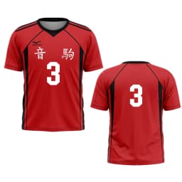 Anime Haikyuu Nekoma dres Kuroo Tetsurou Kozume Kenma cosplay tričko oversized unisex - náhled 5