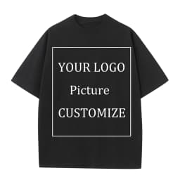 Bavlněné tričko 250g oversized unisex krátký rukáv vlastní potisk DIY kvalitní heavy tee - náhled 3