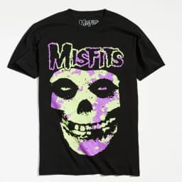 Pánské tričko lebka retro punk styl streetwear gothic černé bavlněné - náhled 7