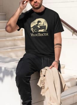 Pánské bavlněné tričko s potiskem Traktor - unisex streetwear tee pro muže i ženy - náhled 6
