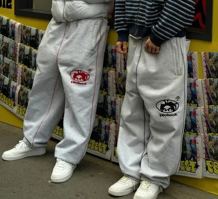 Pánské cargo kalhoty joggers streetwear Y2k styl pracovní volnočasové tepláky