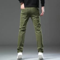 Pánské džíny volné rovné business casual strečové denim kalhoty 5 barev velikost 28-44 - náhled 7