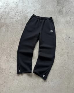 Pánské retro kalhoty Y2K hip hop stylu se zipem a výšivkou volné rovné tepláky - náhled 3