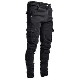 Pánské džíny cargo se slim fit střihem a elastanem - denní casual kalhoty s kapsami - náhled 7