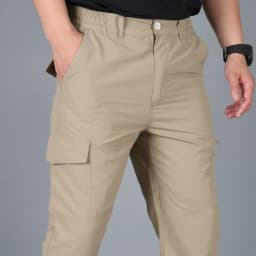 Pánské cargo kalhoty taktické slim fit outdoor hiking work streetwear joggers - náhled 2