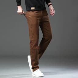 Pánské džíny business casual rovný střih stretch denim kalhoty 5 barev velikosti 28-44 - náhled 5