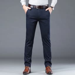 Pánské letní slim kalhoty bavlněné business casual zelené černé khaki velikost 30-40 - náhled 6