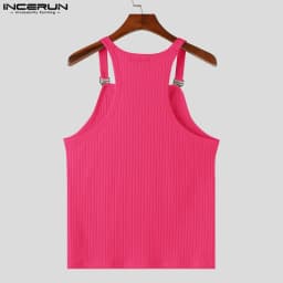 Pánské tílko bez rukávů na knoflíky letní bavlněné tričko fitness casual móda - náhled 6