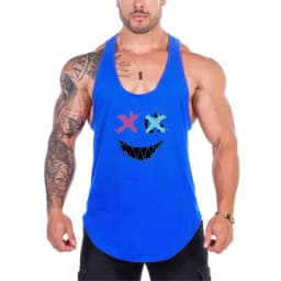 Pánské 3D tílko na fitness běh gym - letní prodyšné sportovní triko bez rukávů - náhled 5