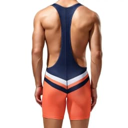 Pánský sportovní bodysuit pro posilování a wrestling - elastické tílko na cvičení - náhled 6