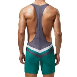 Pánský sportovní bodysuit pro posilování a wrestling - elastické tílko na cvičení - náhled 4