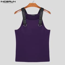 Pánské letní tílko bez rukávů casual oversize streetwear tričko patchwork vzor - náhled 6