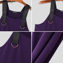 Pánské letní tílko bez rukávů casual oversize streetwear tričko patchwork vzor - náhled 7