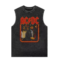 Oversize vintage tričko bez rukávů rock punk styl bavlna unisex streetwear tank top - náhled 4