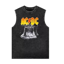 Oversize vintage tričko bez rukávů rock punk styl bavlna unisex streetwear tank top - náhled 6