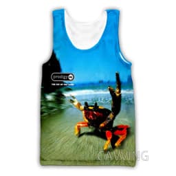 3D Print Rock Tílko Letní Pánské Harajuku Streetwear Vest Tričko bez Rukávů - náhled 4