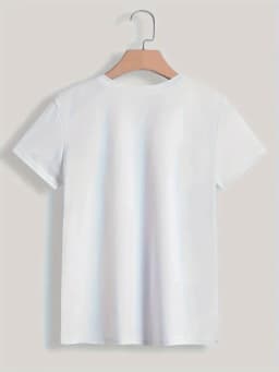 Dámské tričko s potiskem Paříž 90s styl krátký rukáv bavlna letní top - náhled 3