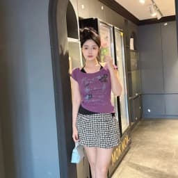 Dámské Y2K punk tričko vintage krátké zelené letní casual top sexy oblečení ženy - náhled 3