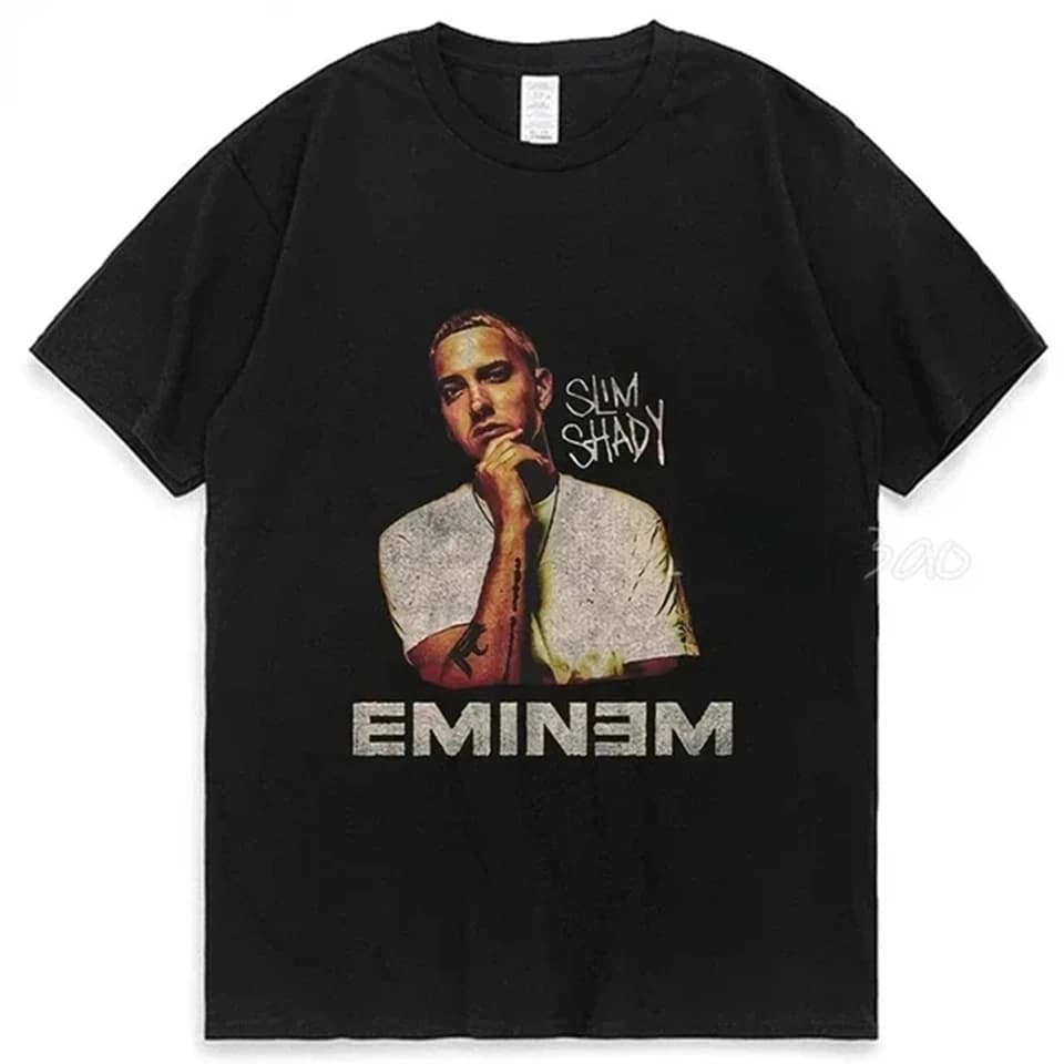 Unisex tričko hip hop rap motiv letní volný střih bavlna černé bílé topy tees móda 2024