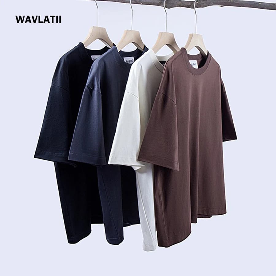 Dámské oversize tričko bílé 260 GSM casual streetwear unisex bavlněné topy Korean style