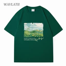 Dámské oversize tričko jarní zelené potisk bílé módní streetwear casual letní top - náhled 2