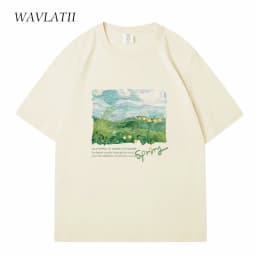 Dámské oversize tričko jarní zelené potisk bílé módní streetwear casual letní top - náhled 4