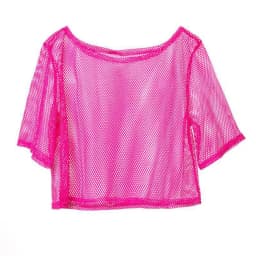 Dámské síťované crop top tričko průsvitné mesh tílko pro jógu tanec a párty - náhled 6