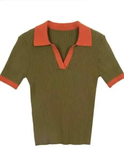 Dámské polo tričko s krátkým rukávem - slim fit letní top, bílé bavlněné tričko - náhled 7