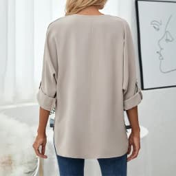 Dámské volné košile a halenky podzim 2025 elegantní vintage oversize topy pro ženy - náhled 3