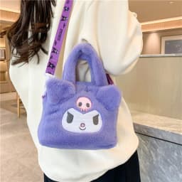 Kawaii plyšová kabelka Kuromi Cinnamoroll kosmetická taška pro cestování dárky pro ženy - náhled 6