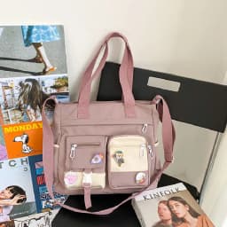 Nepromokavé plátěné dámské kabelky přes rameno crossbody tote messenger tašky pro ženy - náhled 5