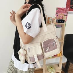 Nepromokavé plátěné dámské kabelky přes rameno crossbody tote messenger tašky pro ženy - náhled 4