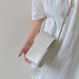 Dámské kožené crossbody kabelky - mini klopová taška přes rameno pro telefon - náhled 5