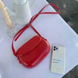 Dámské kožené crossbody kabelky - mini klopová taška přes rameno pro telefon - náhled 6
