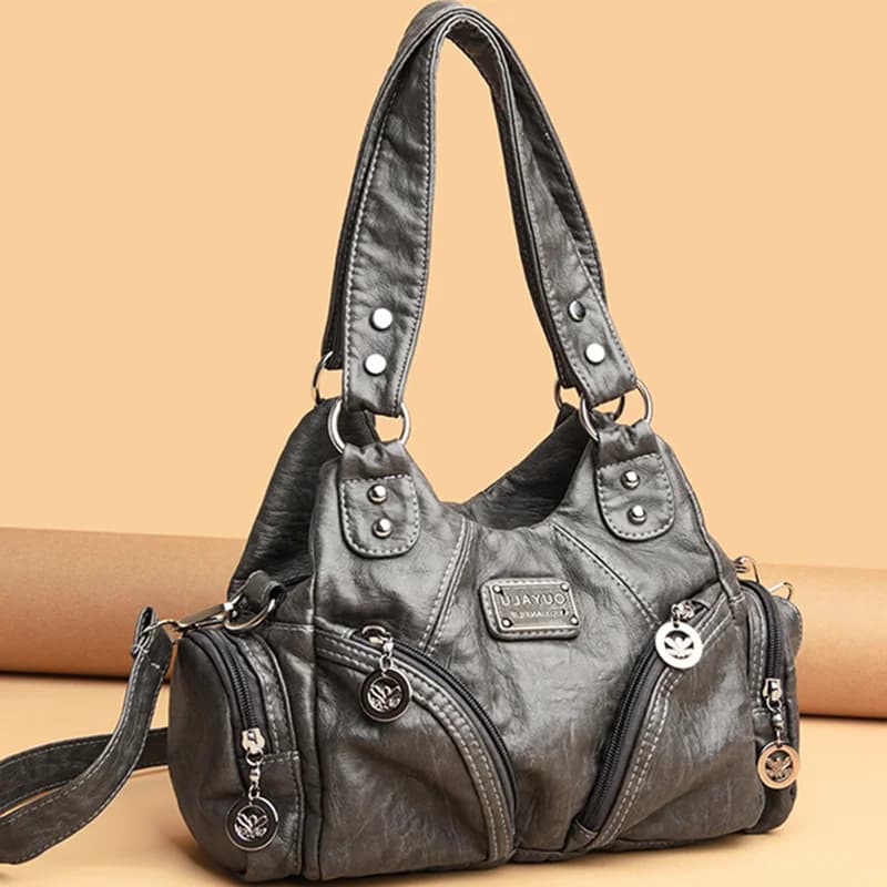 Dámská kožená kabelka přes rameno - velká kapacita crossbody taška pro ženy luxusní design