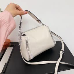 Dámské kožené kabelky pravá kůže přes rameno elegantní luxusní tote bag messenger - náhled 3
