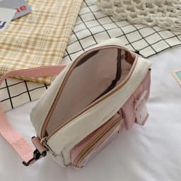 Kawaii průhledná crossbody taška pro ženy studentky s více kapsami nylon - náhled 6