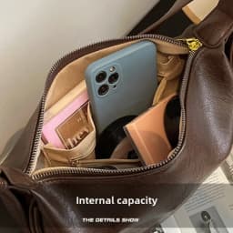 Dámská crossbody kabelka velká kapacita měkká rameno vintage hobo taška cestování - náhled 7