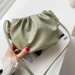 Černá crossbody kabelka pro ženy s řetízkem a uzlovými pásy casual messenger taška - náhled 4