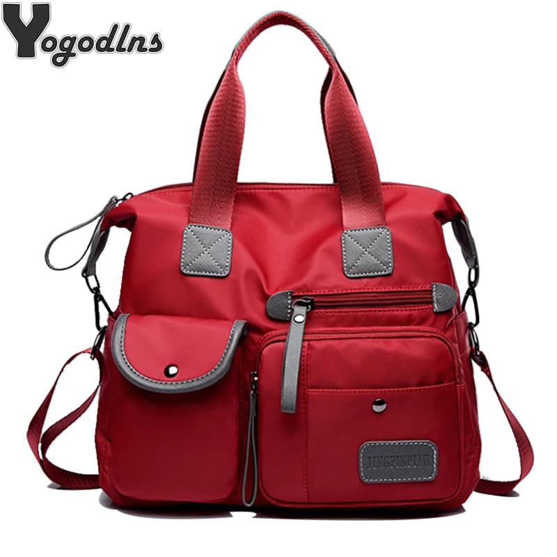 Dámská multifunkční kabelka - velká kapacita crossbody taška přes rameno nylon casual
