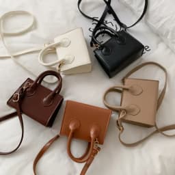 Malá čtvercová kabelka retro mini crossbody taška dámská elegantní příruční kabelka - náhled 2